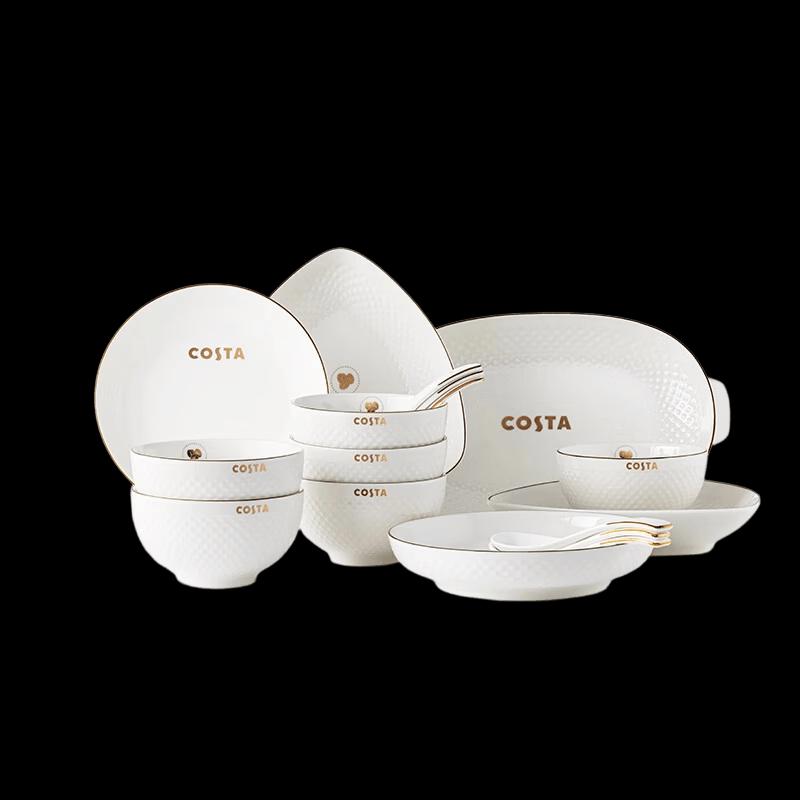 

COSTA 17-Piece Decal Ceramic Tableware Set