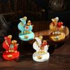 Resin Sheep Desktop Ornament Miniature Zodiac Sheep Figurine Sheep Phone Holder Home Decor