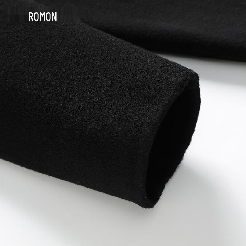 Romon Men's 100% Merino Wool Mid-Length Double-Sided Coat