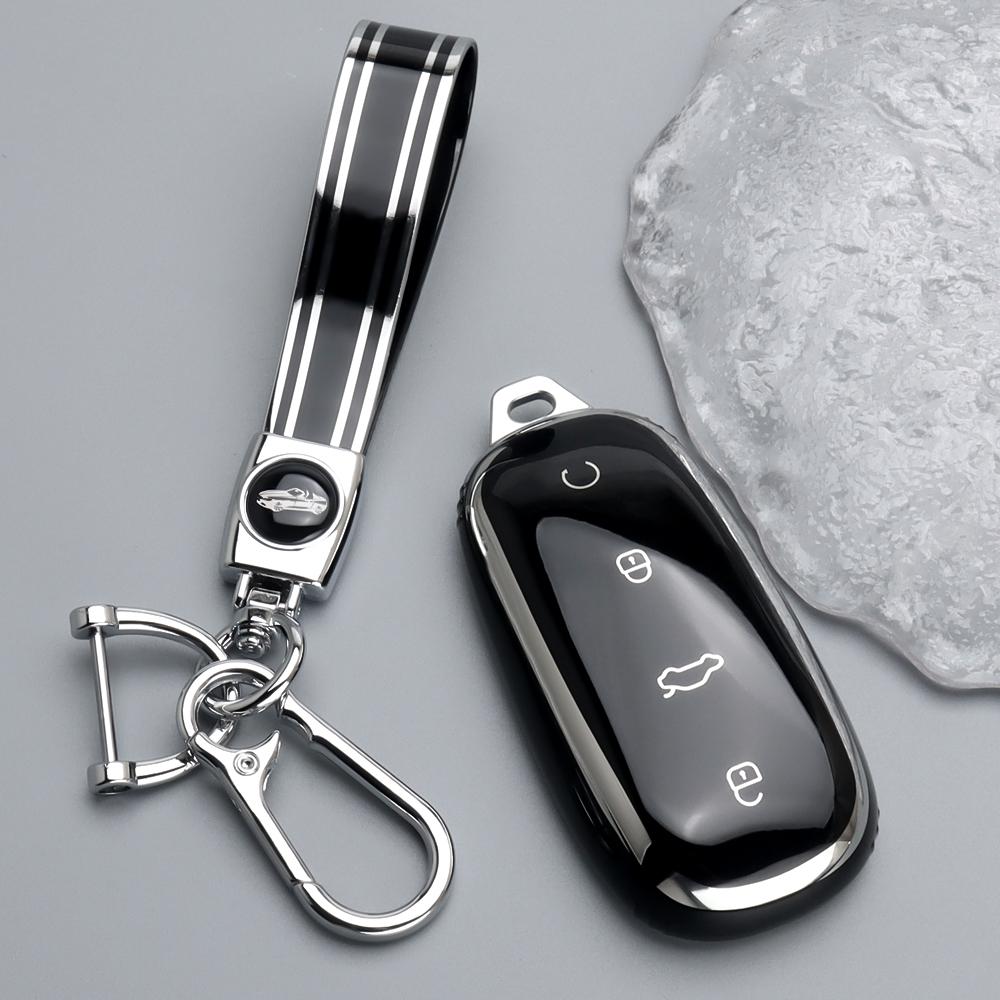 For Chery Omoda C7 7 Shs Phev   Tpu Car Key Case Cover Protector Shell Car Keychain Holder Fob Auto Interior Accessories