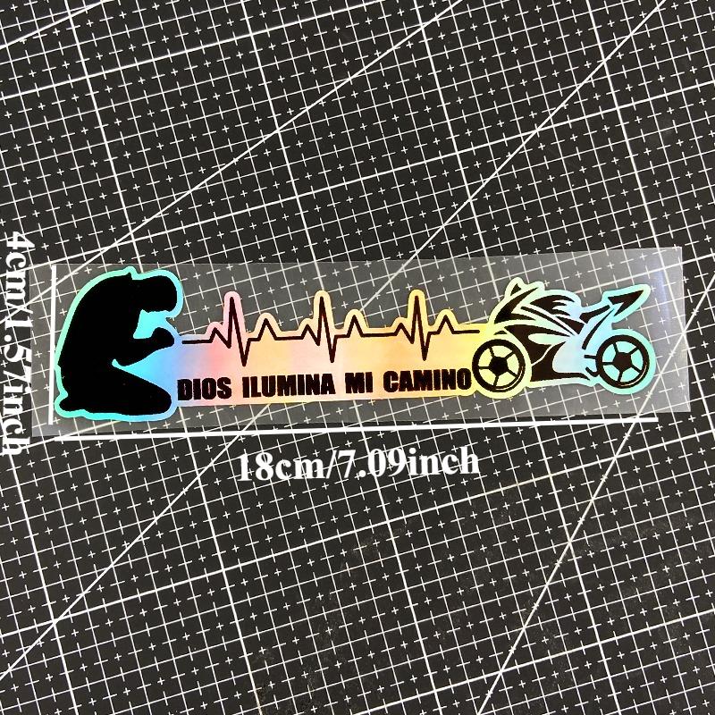 1PC God Light My Way Motorcycle Stickers Waterproof DIY Motorbike Fuel Tank Fairing Car Window Bicycle Universal Vinyl Decals