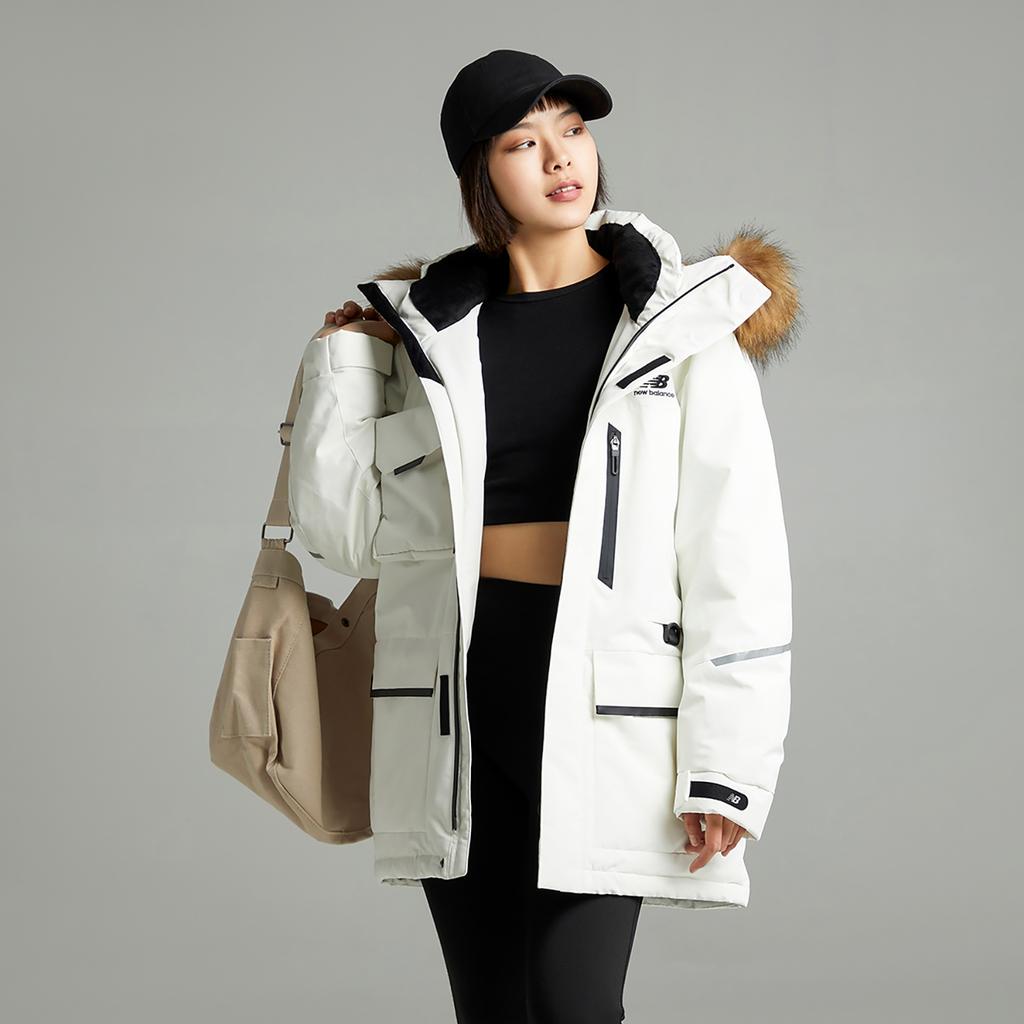 New Balance Logo Down Jacket Asia Sizing 'White' Unisex 5PC44603-IV