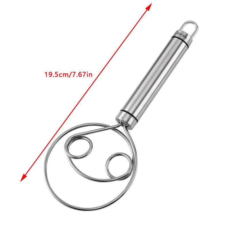 1 Stück Eier Sahne Rührstäbe Doppellöcher Mehl Kuchen Rührer Schneebesen Für Teig Brot Glatte Werkzeuge Spule Mixer Küchenhelfer