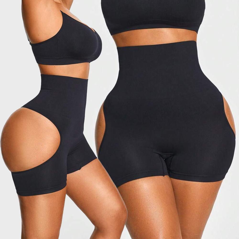 High-waisted Tummy-control Knickers Full-hip, Buttock-lifting, Tummy-smoothing Shapewear Knickers Seamless Underwear with Steel-boned Support