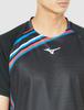 Tennis Wear Game Shirt Sweat Absorbent Quick Drying Dynamotion Fit Badminton 62JA2501 Black M [Mizuno]