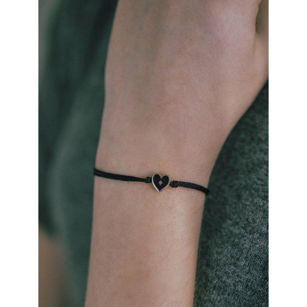 

Heart Spade Enamel String Bracelet (Black) Bh6B36641Wb210