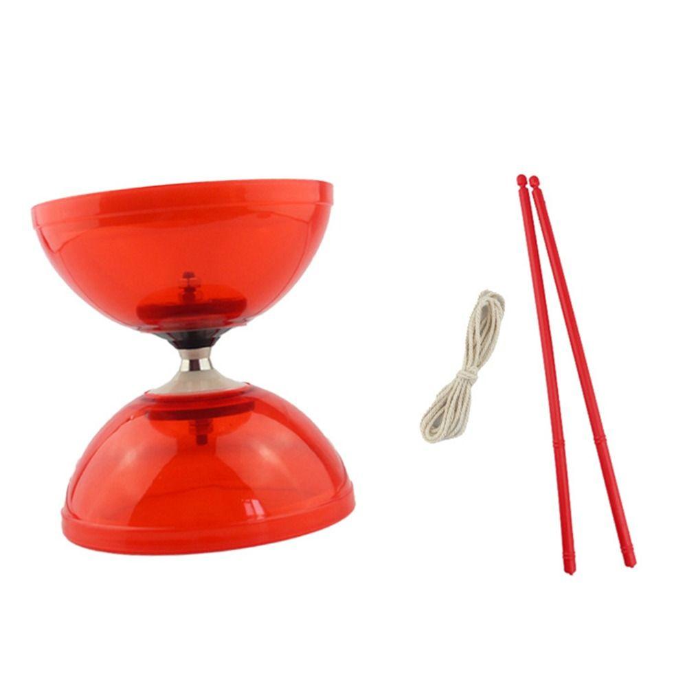 Soft Chinese Yoyo Diabolo Set Leather Diabolo Toy Portable Chinese Diabolo  Child