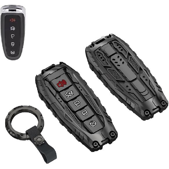 Heavy Key Fob Cover Case Protector For Ford, Keychain, Accessories For Ford Explorer Fusion Escape Edge Expedition F150 F250 F350 F450 F550 Maverick