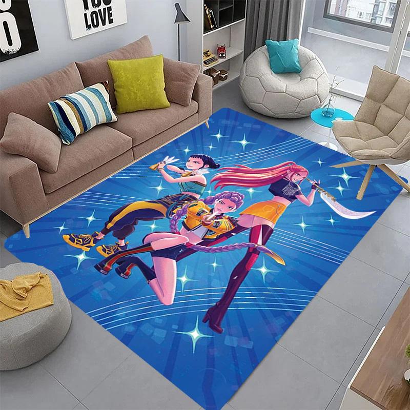 Dynamic Warriors: Action Adventure carpet Doormat Suitable for all seasons Art Office chair cushion Protective pad