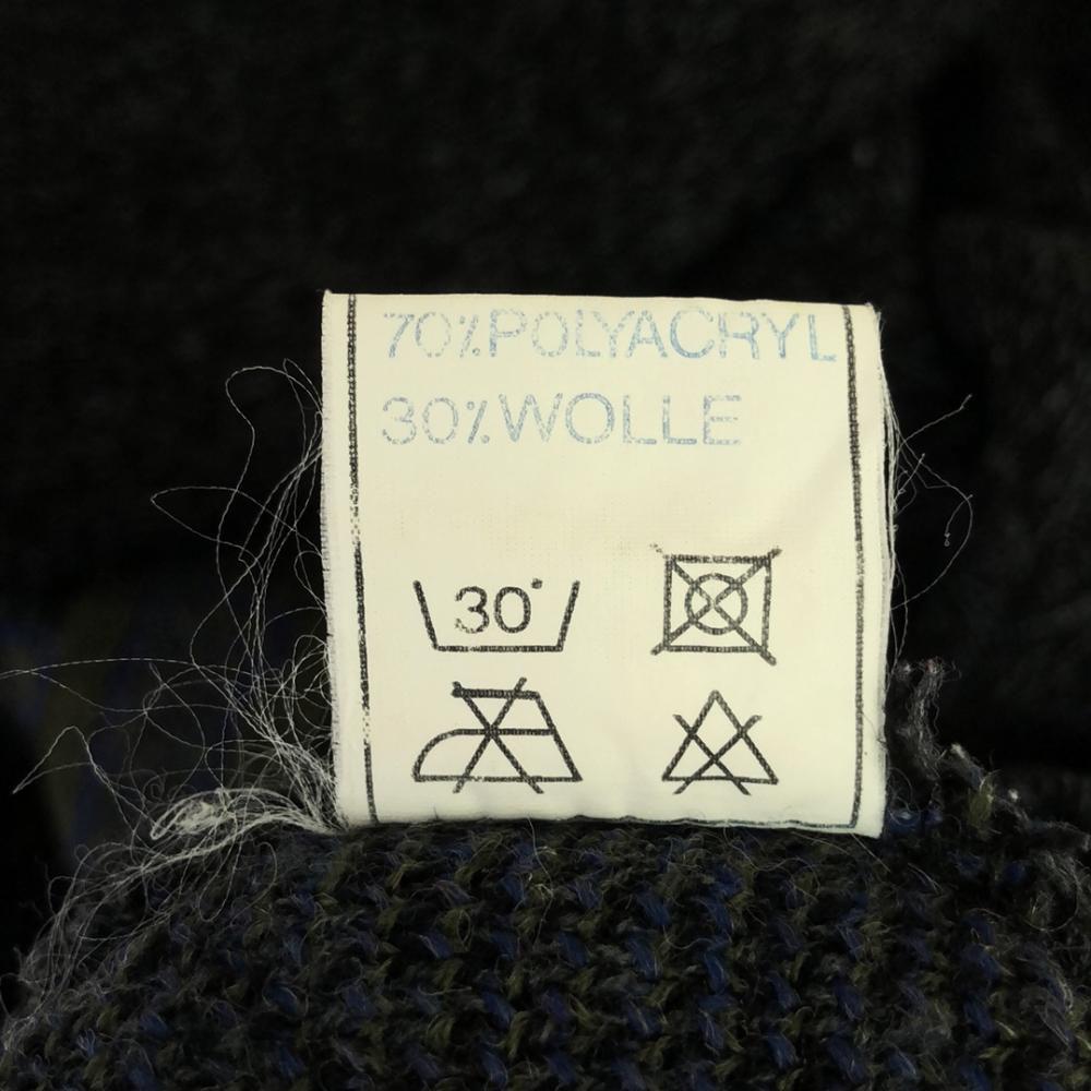 N.A.P 80s 90s Old Geometric Pattern Patch Long Sleeve Knit 56/58 Sweater Men's Used