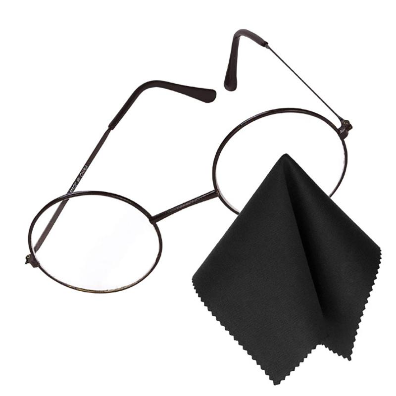 10Pcs Black Microfiber Sunglasses Eyeglasses Cleaning Cloth Glasses Eyewear Clean Lens Cloth Accessories
