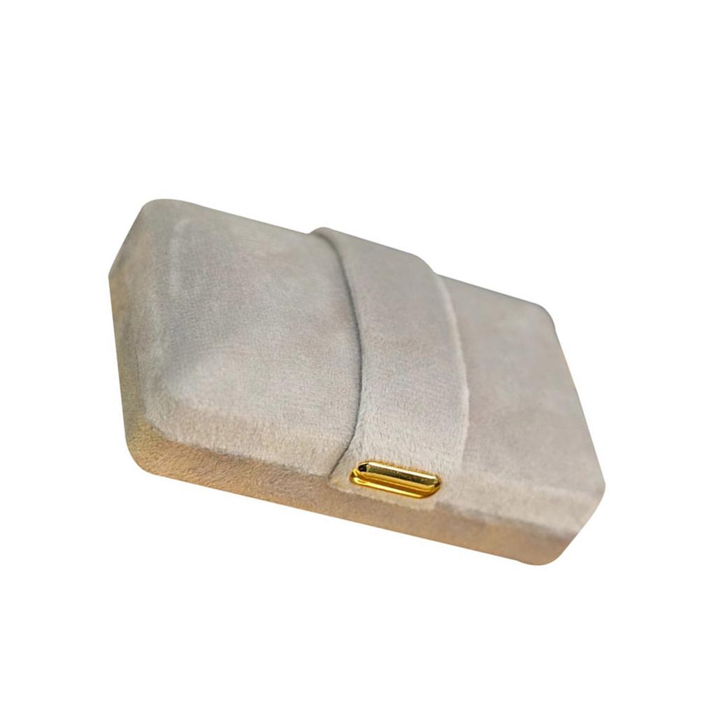 Velvet Ring Box For Jewelry Display And Storage Soft Interior Crafted Jewelry Rings Box With Multiple Compartments