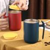 500ml Coffee Cup Large Capacity 304 Stainless Steel Mug With Lid&Handle Detachable Double-layer Insulated Water Cup Drinkware