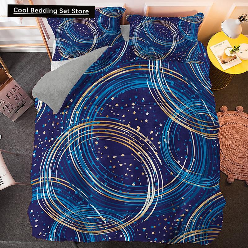 Irregular Geometry King Queen Duvet Cover Bohemian Style Bedding Set for Kid Teens Adult Modern Art 2/3pcs Polyester Quilt Cover