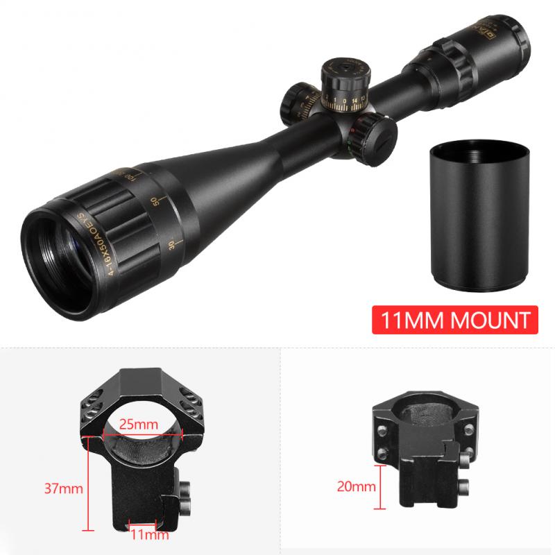 Diana 4-16X50 Aoe Red Green Cross Reticle Hunting Accessories Tactical Optical Sight for Hunting
