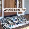 Soft Square Floor RugChristmas Custom Name Pattern Decorative Mat For Home Indoor Decor Holiday Gift