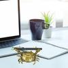 Retro Brass Miniatures Weightlifting Crab Ornament Animal Sculpture Pen Holder Desktop Decor Crafts Collections Crab Figurine