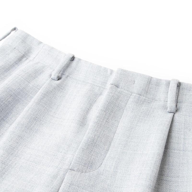 LUOZI Men's Merino Wool Blend Casual Straight-Leg Trousers