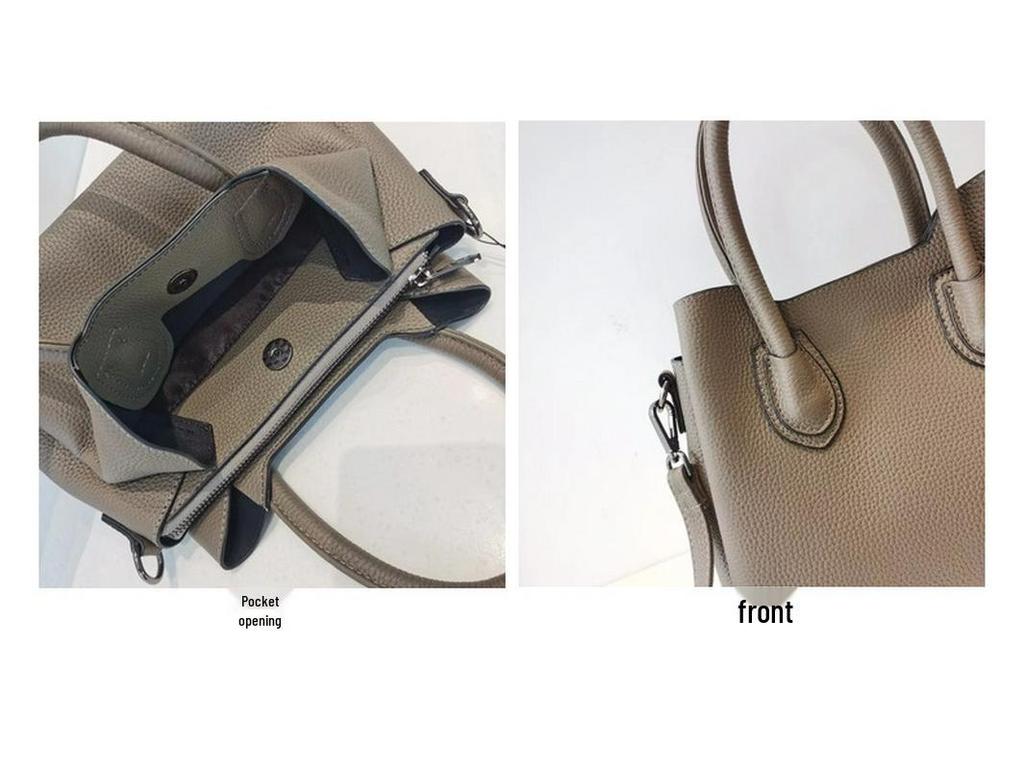 2025 Damen Echte Rindsleder Bucket Bag - Trendige Handtasche & Crossbody mit großer Kapazität