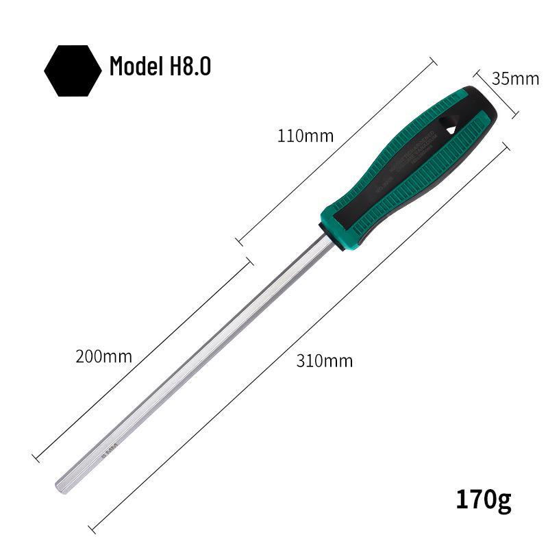 Magnetic Hex Key Screwdriver Set: Sizes H2-H8, Straight Shank
