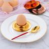 Tragbare Runde Eierbecherhalter aus Edelstahl Roségold Eiertablett Frühstückseierbecher Dessert Eisbecher Küchenwerkzeuge
