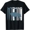 Wyoming Retro WY Mountains Wildlife T-Shirt