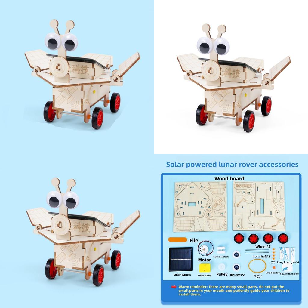 Wissenschaftsexperiment DIY Solar Mond Rover mit wiederaufladbarem Motor für Kinder Wissenschaftliches Bildungsset