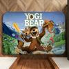 Cartoon Y-Yogi B-Bear Floor Mat Soft Flannel Floor Mat  Suitable for Entryways, Living Rooms, Bedrooms, and Bathrooms