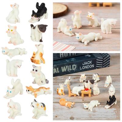 Creativity Crafts Cartoon Cute Ornaments Simulation Animal Micro Landscape Cat