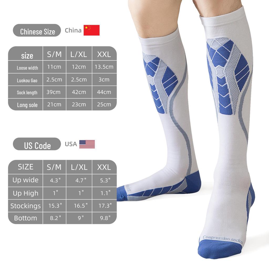 Kniehohe Sport-Kompressionssocken: Bequeme Druckunterstützung für das Laufen