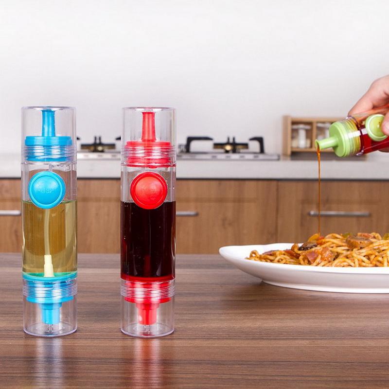 Kitchenware Squeeze Olive Oil Bottles Quantitative  Seasoning Oil Container Storage Bottle Sauce Vinegar Pot Leak-proof Drip-fre