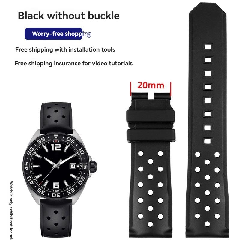 

22MM High quality silicone Watch strap For F1 TAG HEUER FORMULA 1 Sports Watch series Rubber Watch band 22mm