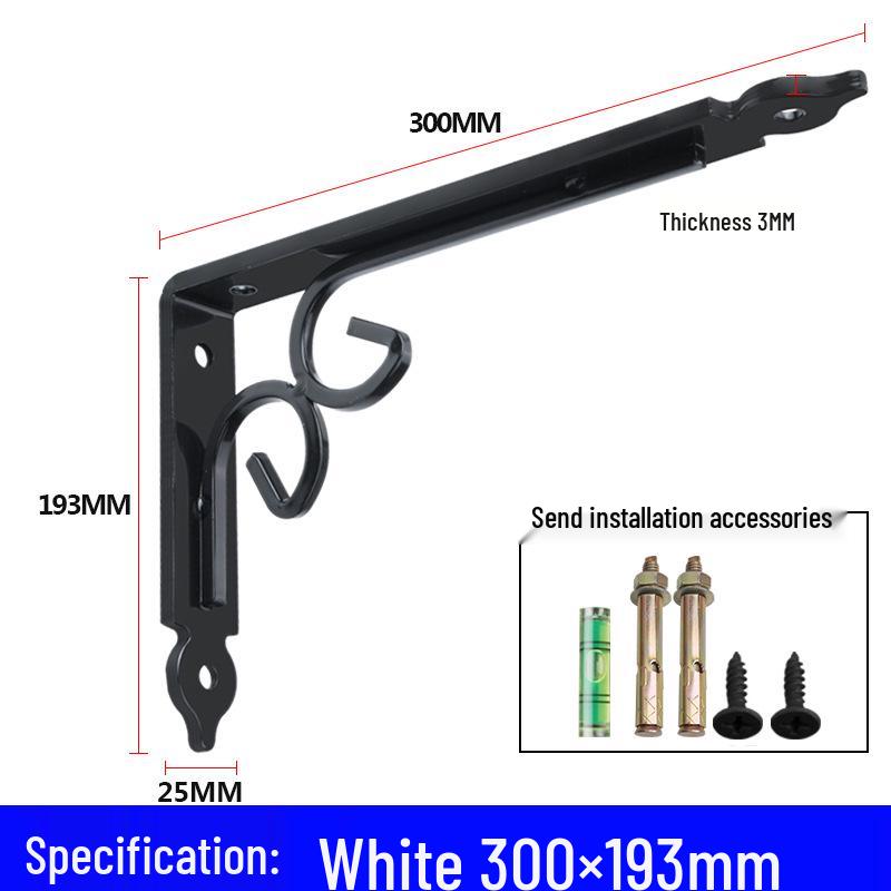 Wall-Mounted Iron Art Bookshelf/Planter Support