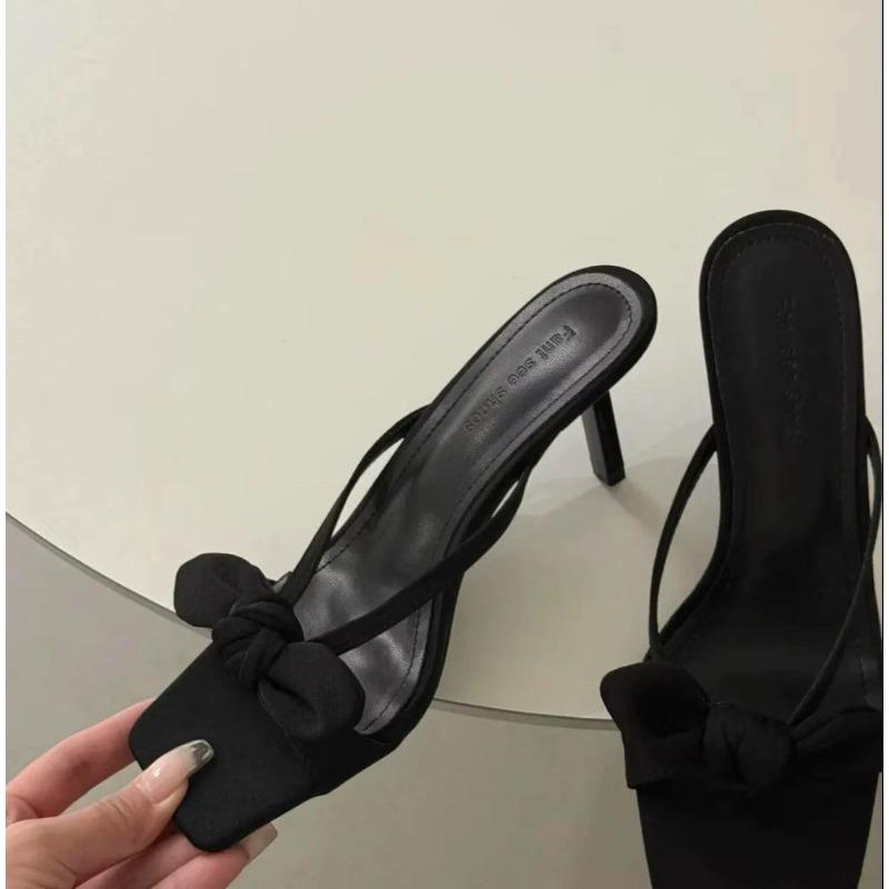 Fashion Women's Shoes 2025 Fashion Horseshoe Heel  Women's High Heels Summer Sexy High Heels Bow Tie Shoes Ladies Zapatos Mujer