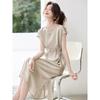 New Chinese Style Luster A-Line Dress