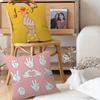 Cartoon Finger Gesture Love You Pillow Case Removable Washable Cushion Cover – All-Season Soft Linen