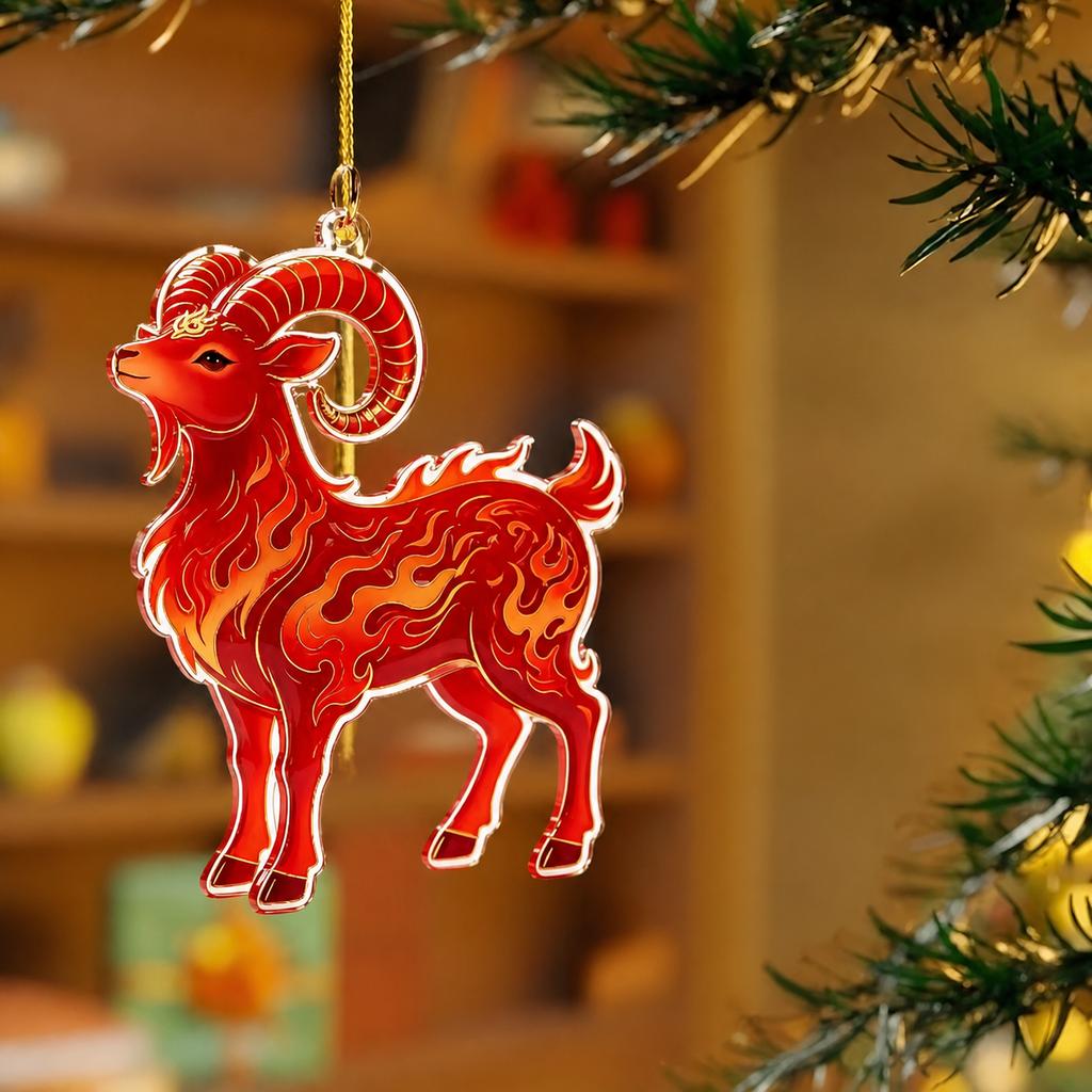 2D Acrylic Christmas Reindeer Hanging Ornament Fashion Ornament for Car Backpack Holiday Decoration For Holiday Home