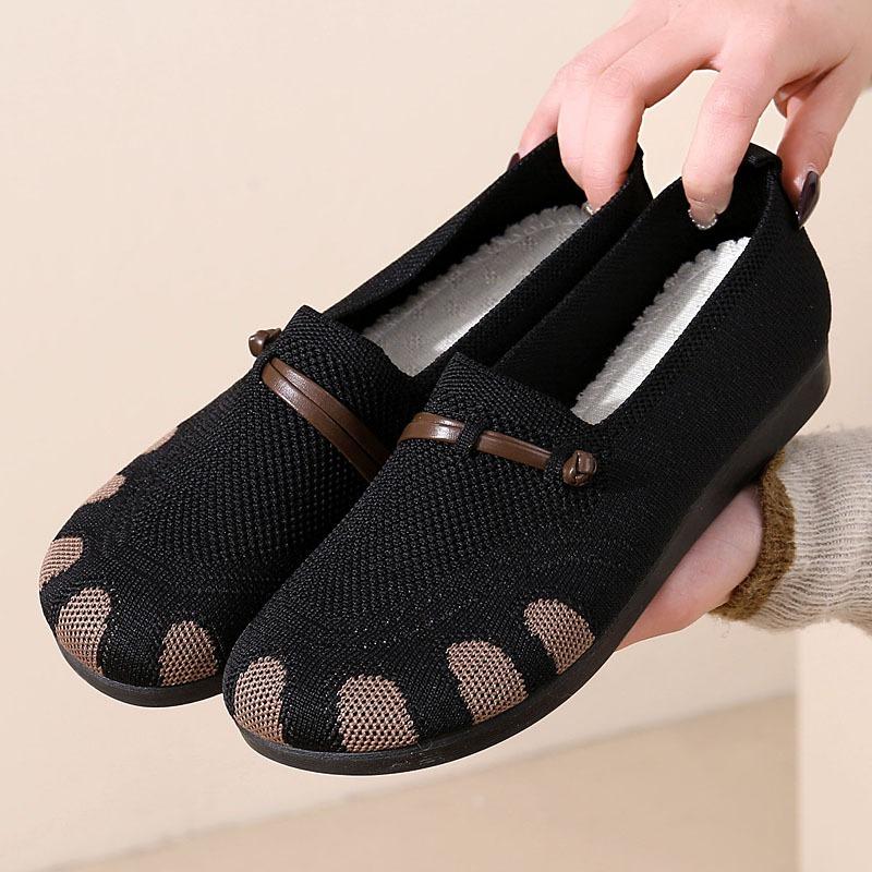New Round Toe Soft Sole Comfortable and Breathable One-step Mom Shoes