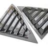 New 2pcs Racing Rear Quarter Window Louvers for Chevy Malibu 2011-2015 (Glossy Black)