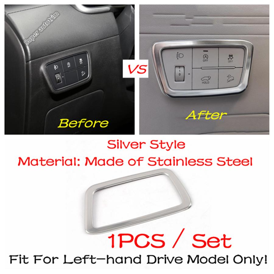 For Hyundai Tucson NX4 ABS Carbon Fiber Car Head Light Lamp Headlight Adjustment Button Cover Trim Accessories