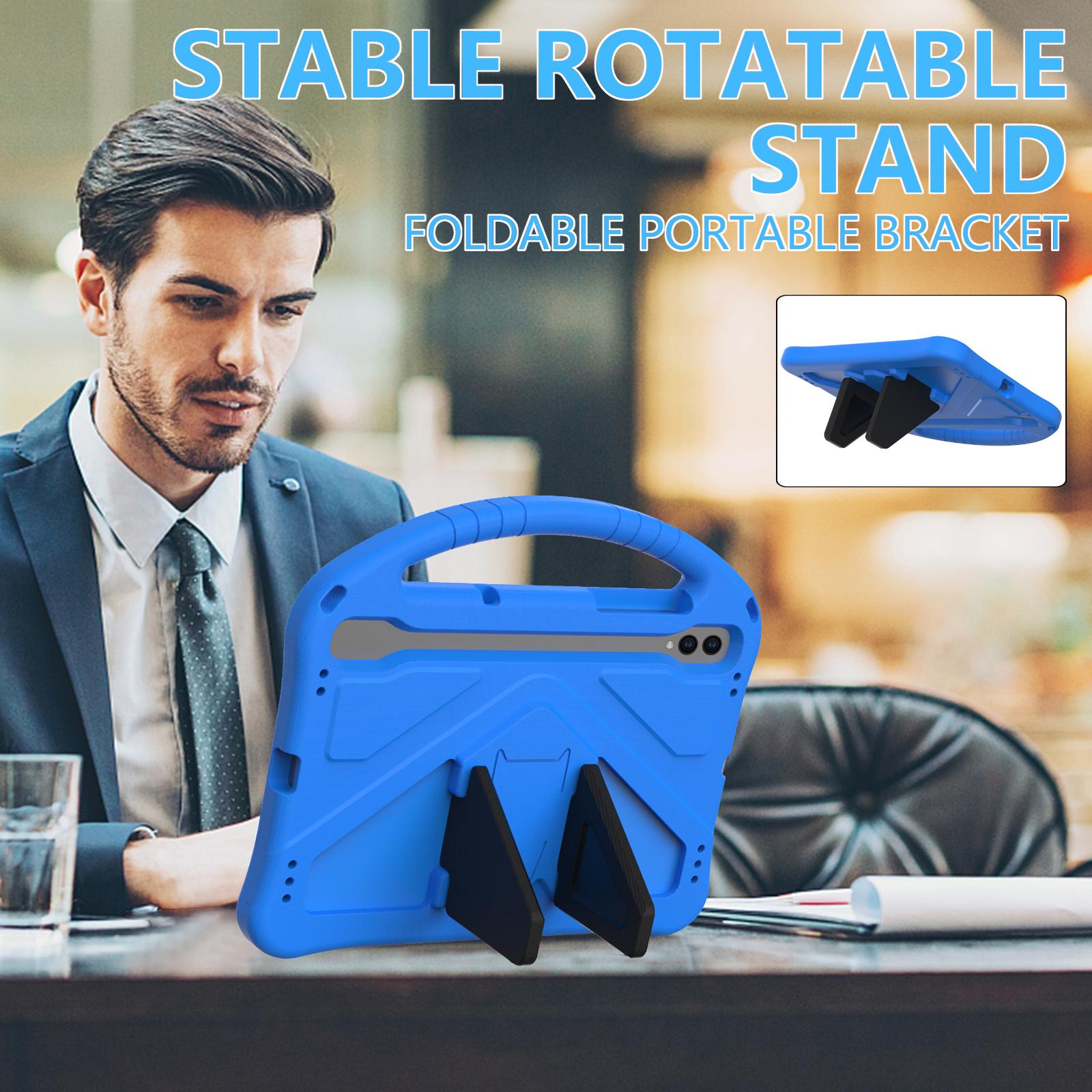 

For Samsung Galaxy Tab S7/S8/S9 EVA Protective Cover Tablet Shell Grip Handle Kickstand Case Blue