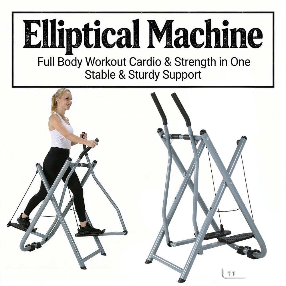 Metal Stair Stepper Home Space Walker Aerobic Stepper with Adjustable Resistance Air Walker Exercise Machine for Women Men