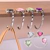 Heart Shaped Folding  Handbag Hook Bag Hanger Portable Foldable Table Hook Organizer Table Side Hooks Bag Accessories