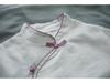 Chinese-Style Retro Cotton-Linen Mid-Sleeve Shirt with Stand-Up Collar and Embroidered Tea Service Design for Women.