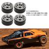 4-Piece Silver 1.9-inch RC Wheel Rim Set, Zinc Alloy, 10-Hole, Universal Fit for RC Crawler Cars