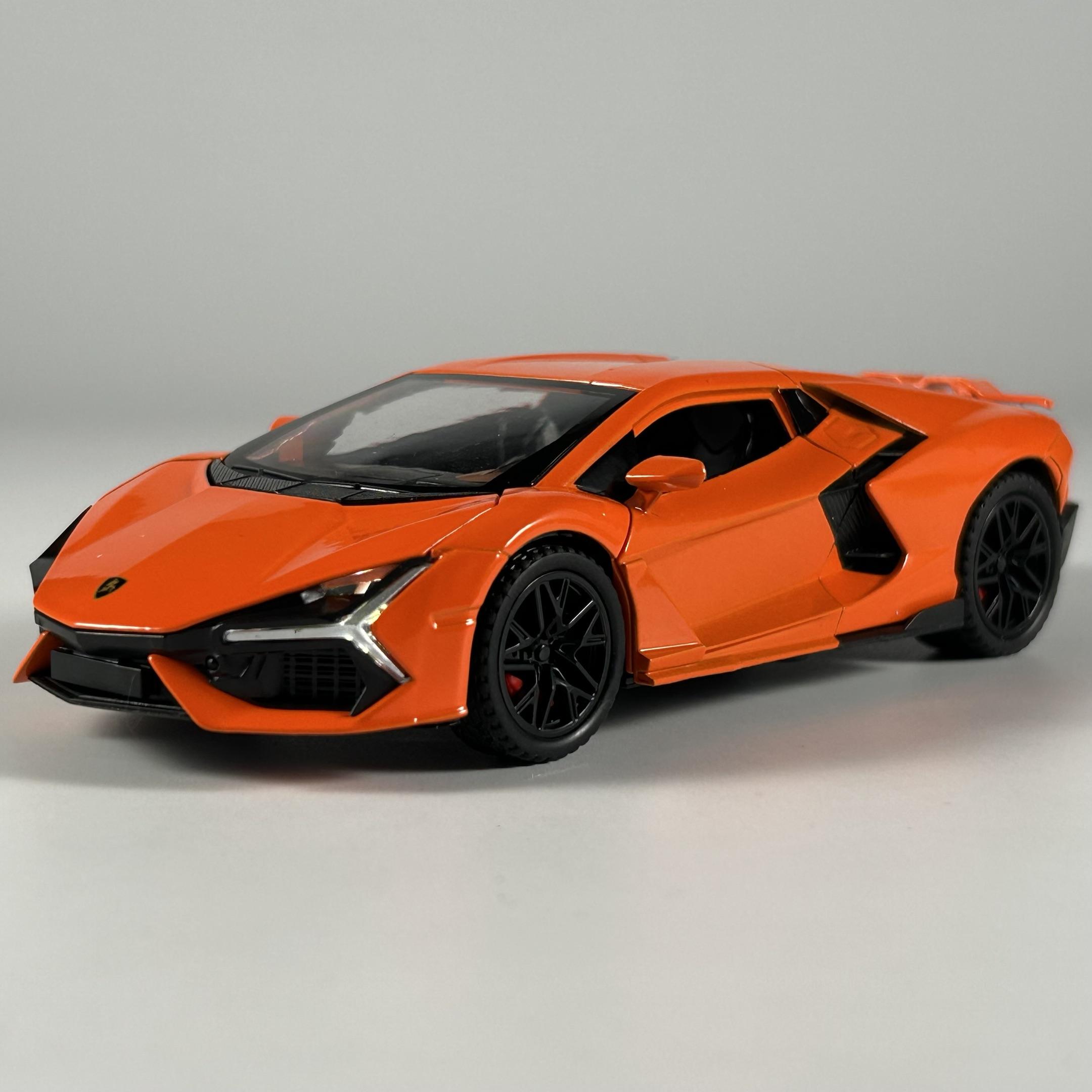 

1:32 Lamborghini Revuelto Supercar Alloy Metal Diecast Model Car Sound & Light Pull Back Collection Children Toys Holiday Gifts оранжевый