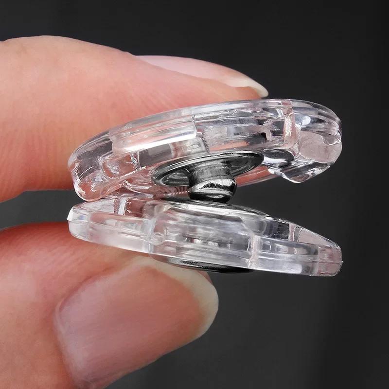

10pcs Transparent Round Acrylic Concealed Snap Button Invisible Coat Button Sweater Baby Clothes Accessories 18mm прозорий