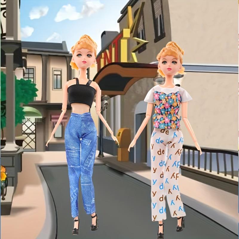 4Sets Fashion Fashionable Style Clothes designed for 11.5 In Girls Dolls 2Sets Top Plus Trousers 2Set Pretty Dresses Accessories DIY Playthings