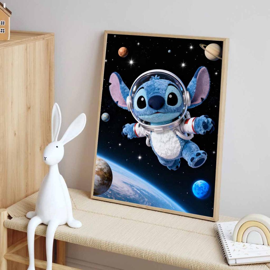 Disney Diamond Painting Kit DIY Round Home Wall Decor Astronaut Stitch Adult Handmade Gift