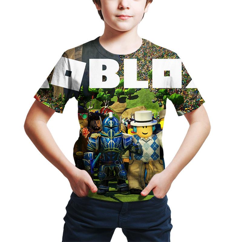 Kids T Shirts Cartoon  3D Digital Printing Cute Bo'y's and Girl's Children's Clothing Trend Breathable Crew Neck T-shirt Boy's T-shirt Urban